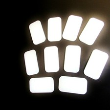 10 Reflexfolie weiß klebend Reflektorfolie Reflektorstreifen Sicherheit Kinder z