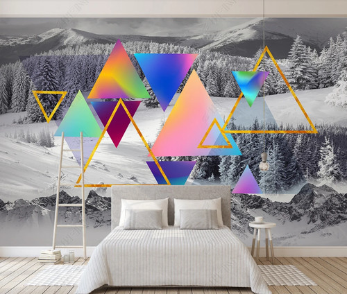 Schnee wald geometrische - 3d,