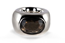 Hertl Ring Rauchquarz 925