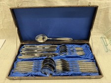 DDR ABS Besteckkasten 25-teilig Jagdmotiv Diana, Tiere Top Zustand