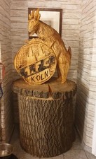 FC Köln-Geißbock aus Holz, ca. 180 m groß und echt schwer, einzigartig