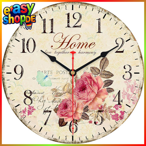 Blumen wanduhr leise - cm,