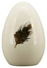 Ei weiß mit Federdruck gold