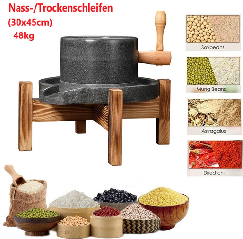 Handgefertigte steinmühle mit - handgefertigte,