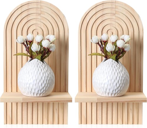 Wandregal holz boho deko - wandregal,