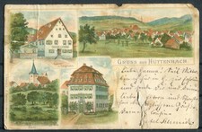 AK Gruß aus Hüttenbach Uralte Litho Simmelsdorf Bühl Gasthaus zum Stern, Schloss
