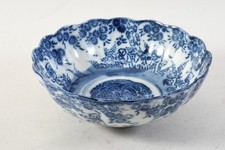 C25Z36- Alte Japan Meiji Porzellan Schale mit Blaumalerei