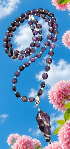 Amethyst halskette cm - halskette🌹50,