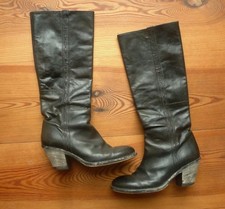 Boots + Fornarina + hohe Stiefel + weiter Schaft + Gr. 41 + schwarz