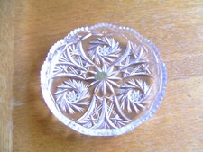 Schale/Teller, Bleikristall, Dekor "Schleuderstern", neuwertig, sehr schön