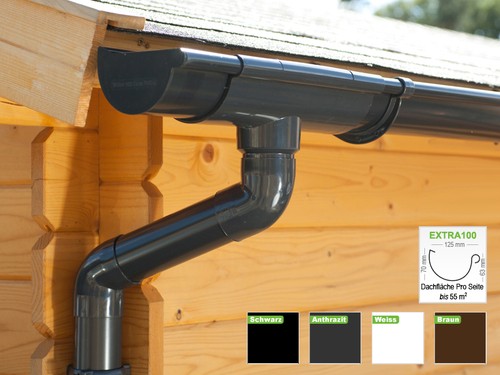 Dachrinnenset pultdach 1 - dachrinnenset, (1