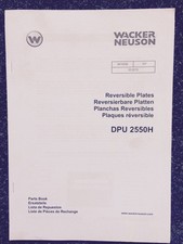x 162 Wacker Neuson DPU 2550 H  Ersatzteilliste parts list Ersatzteilbuch