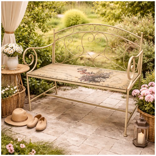 Metall gartenbank - metall,