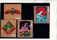 Konvolut Künstler Zündholz Etiketten aus Asien, wohl Japan?, ca. 1960