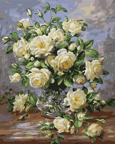 Ein strauß weißer rosen - ein,
