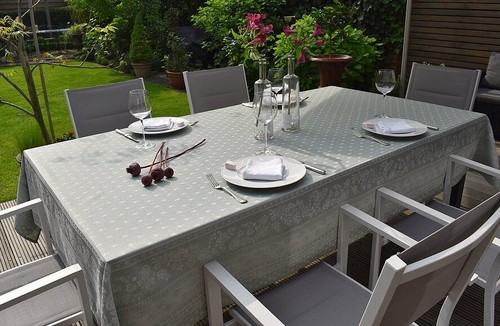 Tischdecke jacquard 160x250 - tischdecke,