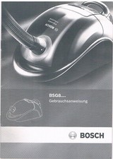 Gebrauchsanweisung für BOSCH Staubsauger BSG8...ergomaxx / deutsch  / 35 Seiten