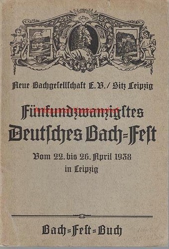 Fünfundzwanzigstes bach fest - fünfundzwanzigstes, bach-fest