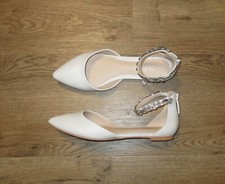 Buffalo Emma Ballerinas Gr. 39 (US 8.5) weiß Schuhe Pumps Glitzersteine Hochzeit