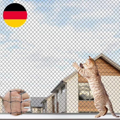 Katzennetz für balkon 6x3m - katzennetz,