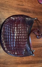 Vintage Echtleder Kroko Tasche