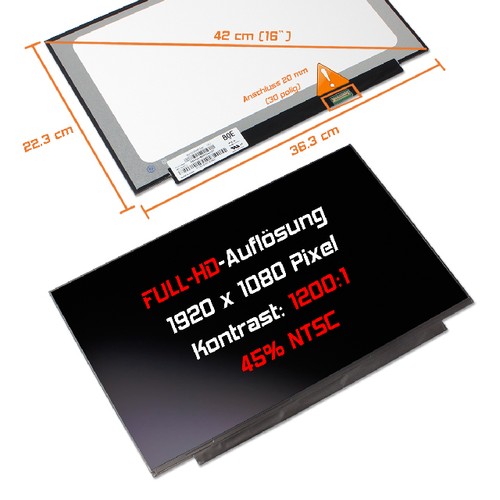 Led display matt passend - 16,1",