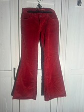 MISS SIXTY DAMENHOSE CORDHOSE 30 S 36 ROT BAUMWOLLE BOOTCUT SCHLAG