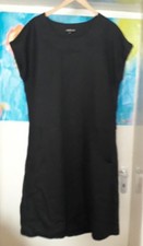 SILKROAD - Damenkleid - 100% Leinen - Schwarz - mit Taschen - Gr. M  