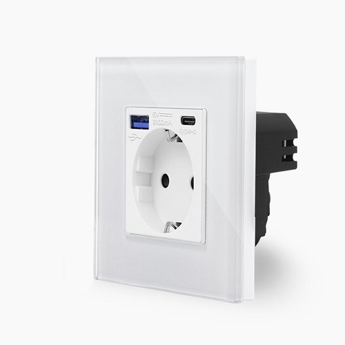 Schuko steckdose usb 2 fach - +,