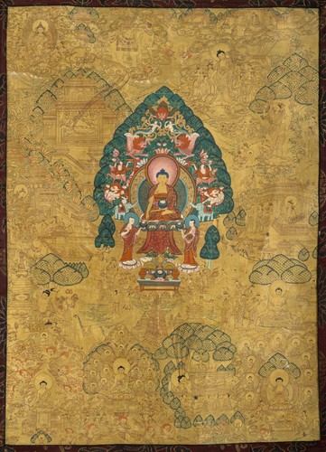 Feines goldgrund thangka des - feines,