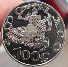 100 Francs Monaco 1997 Dynastie Grimaldi 1297-1997 Silber