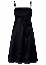 Elegantes Satinkleid Gr. 36 Schwarz Kleid Cocktailkleid Party-Dress Neu*