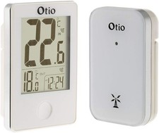 Otio – Weißes kabelloses Innen-Außenthermometer – LCD-Bildschirm