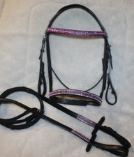 Strass leder ponytrense - ",