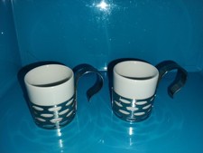 2 x WMF - icp Italy - Tassen Espresso Mokka Rostfrei Cromargan