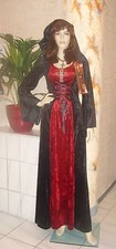 EDEL-GOTHIC HEXE KLEID KAPUZE