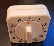 Eieruhr Kurzzeitmesser Küchentimer Küchenuhr Timer mechanisch weiß