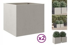 Pflanzkübel Blumenkübel Pflanzcontainer Pflanzgefäße 2 Stk. Silbern 32x30 B-Ware