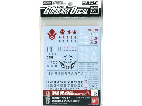 Bandai gundam decal no 103 - gundam,