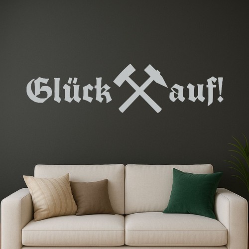 Glück auf wandtattoo steiger - glück,