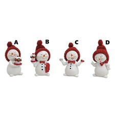 ~ LUSTIGE SCHNEEMÄNNER mit Mütze Törtchen Schneemann Schneemänner Poly-Figur