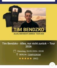 2x Tim Bendzko Konzertkarten BERLIN 