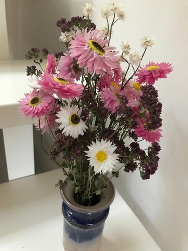 Getrockneter blumenstrauß - getrockneter,