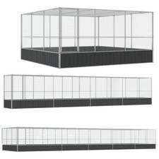 Voliere Silbern Stahl