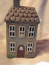 Windlicht haus handbemalt - windlicht,