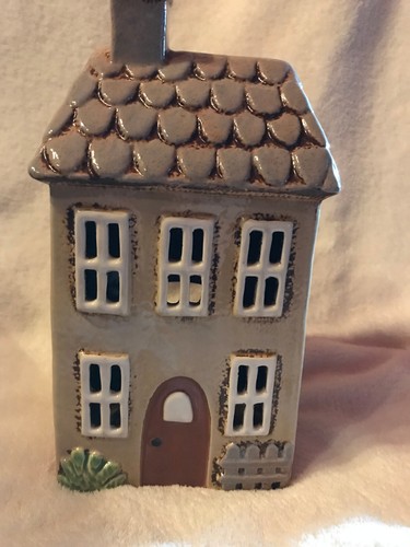 Windlicht haus handbemalt - windlicht,