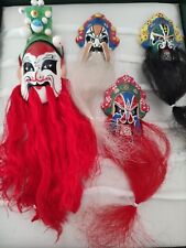 Deko Masken aus Keramik klein 4 Stück 