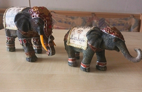 2er set deko elefanten - set, indisch