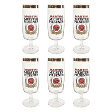 6x Martini Meister Bierglas
