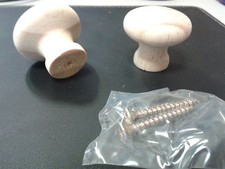 10 Knopfgriff Holz Knopf